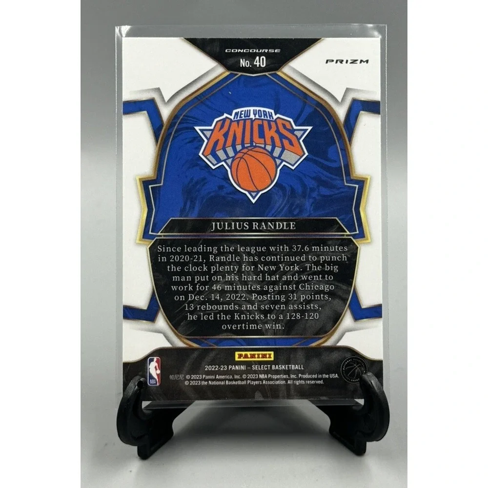 2022-23 Panini‎ Select #40 Julius Randle Cracked Ice Blue Prizm New York Knicks